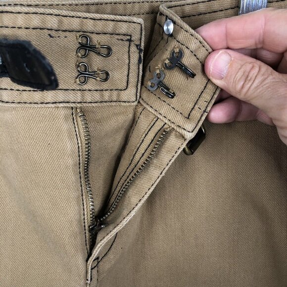 Ralph Lauren Jeans Co Denim Skirt Women 6 Brown Pencil Leather Buckle Western - Picture 12 of 16